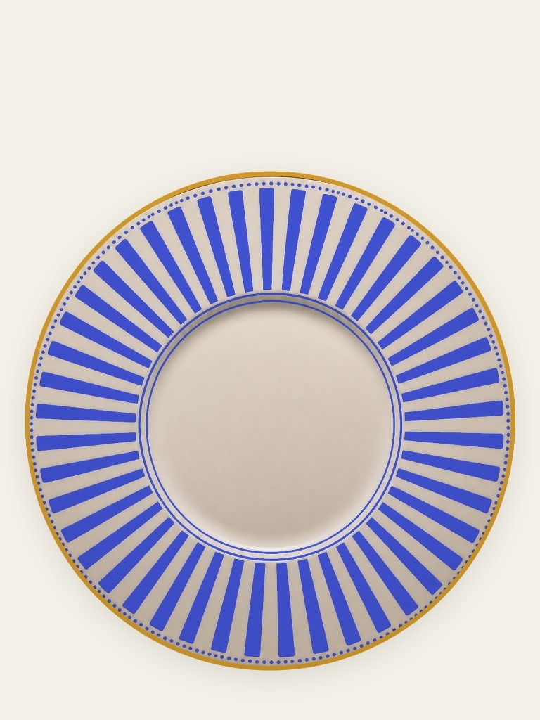 Radial plate in blue