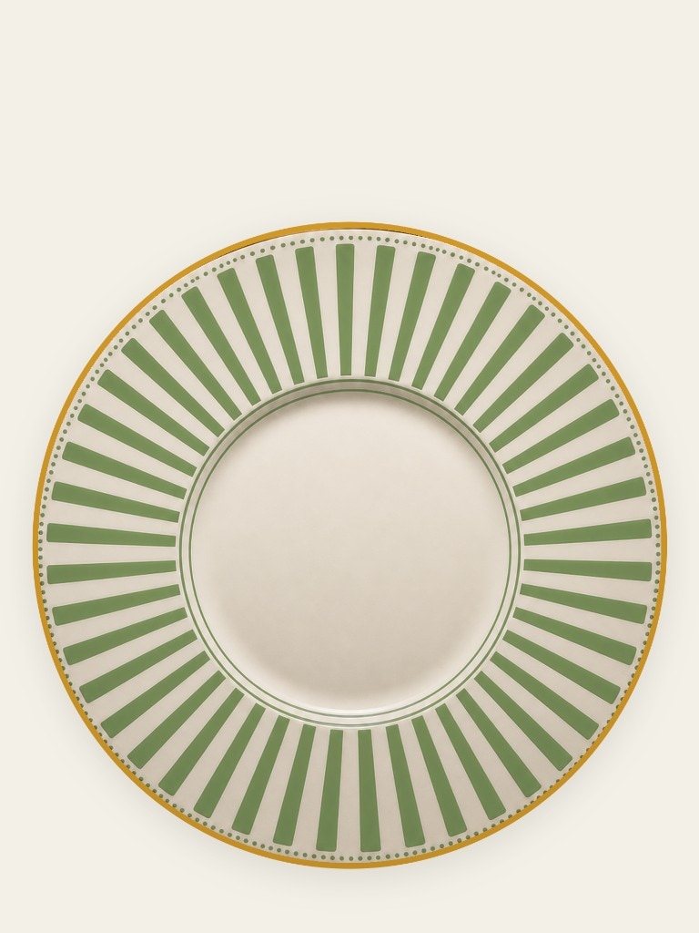 Radial plate in green